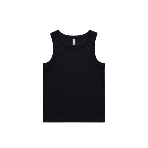 BLACK wo's-organic-rib-tank-black